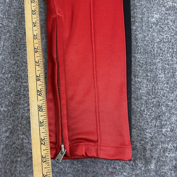 MNML Red Track Pants Mens Large Zipper Ankle Joggers Side Stripe - Picture 11 of 12